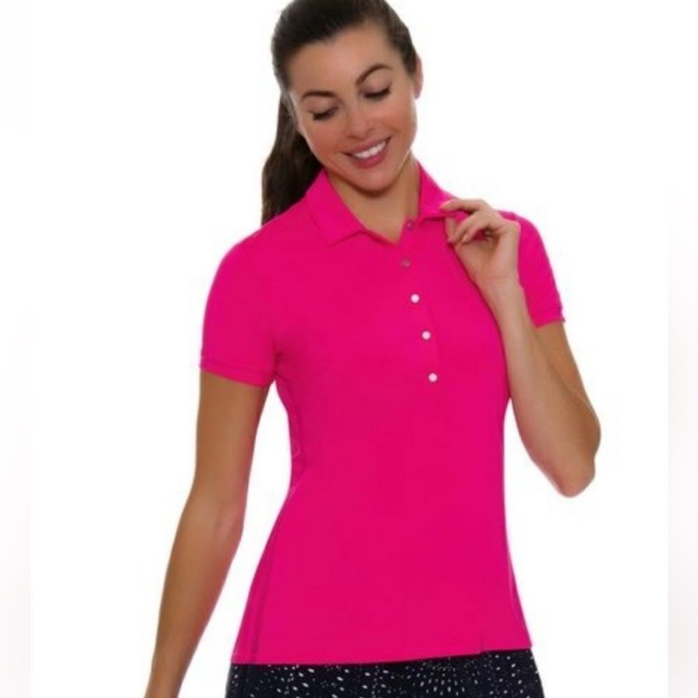 LONGBALL WOMEN'S SHOCKING PINK GOLF‎ POLO C16